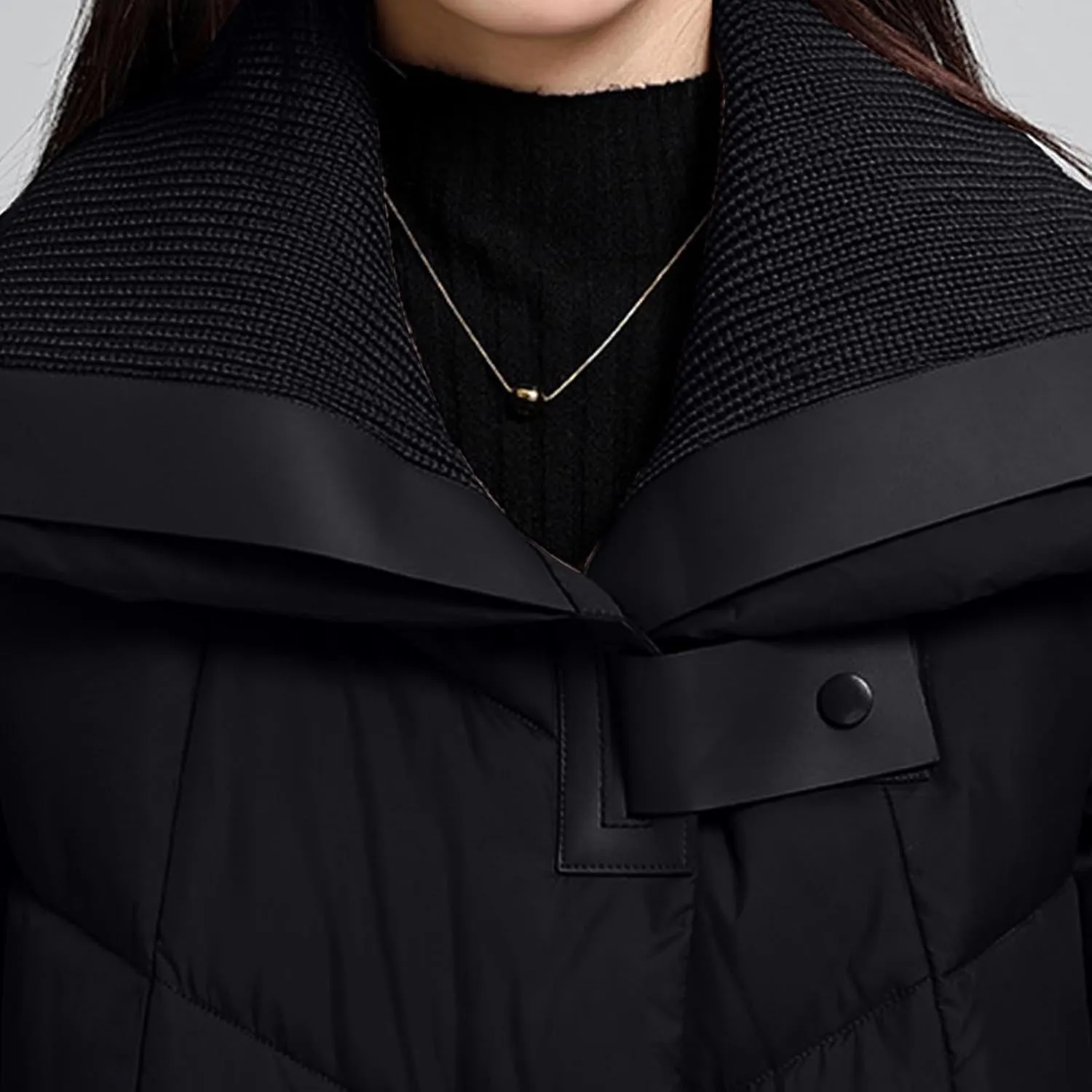 Women's Winter Plus Size Padded Coats Oversized Fashion Thicken Parka Down Jackets Loose Fit Lapel Puffer Trench Coat