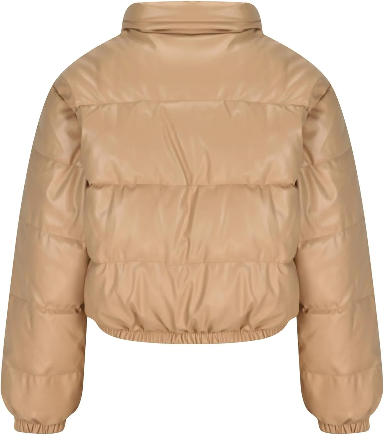 Women's Winter Stand Collar Coats for cold Weather Zip Puffer Jacket Baggy Short Padded Down Coats with Pockets