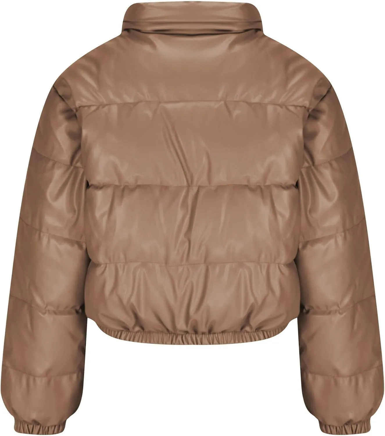Women's Winter Stand Collar Coats for cold Weather Zip Puffer Jacket Baggy Short Padded Down Coats with Pockets