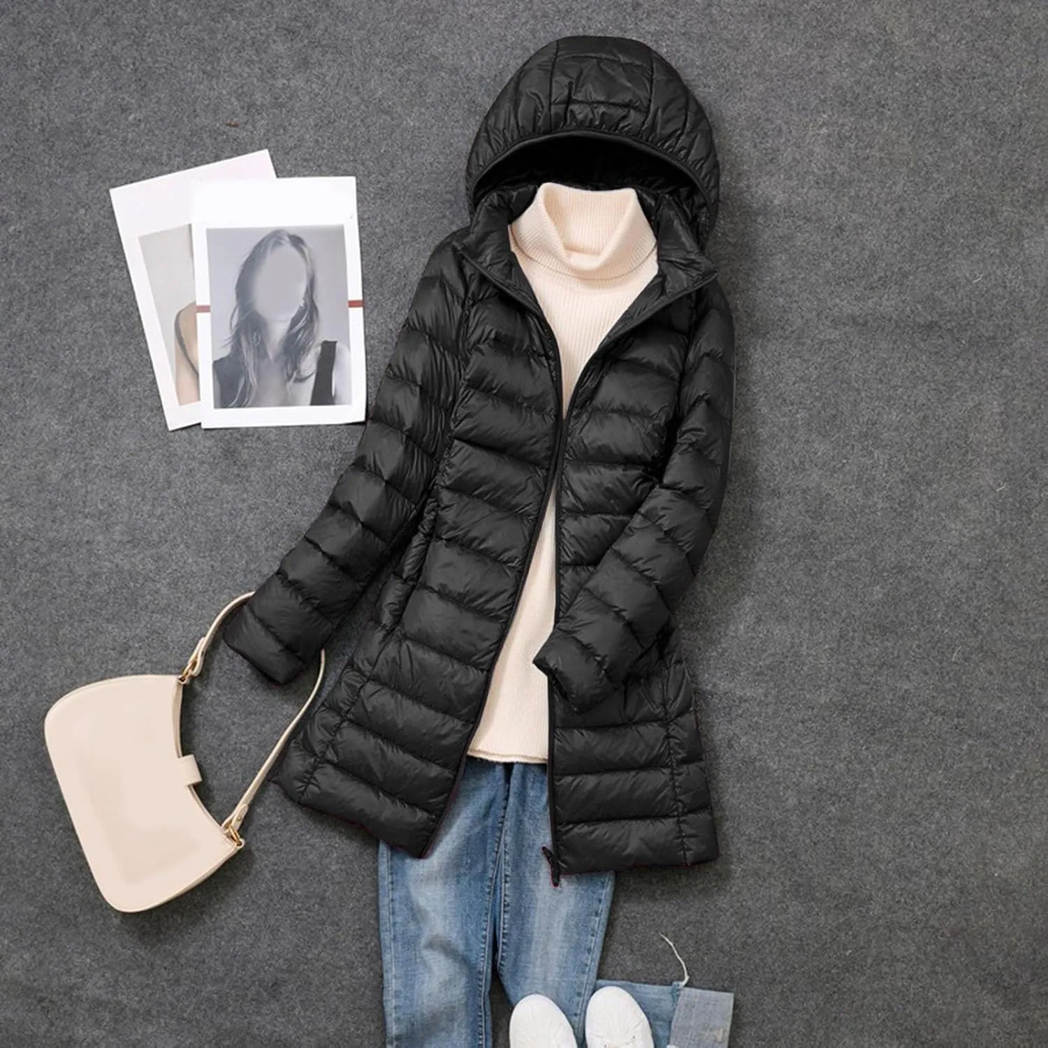Women's Winter Windproof Warm Waterproof Down Coats Thicken Hooded fashions Puffer Jacket