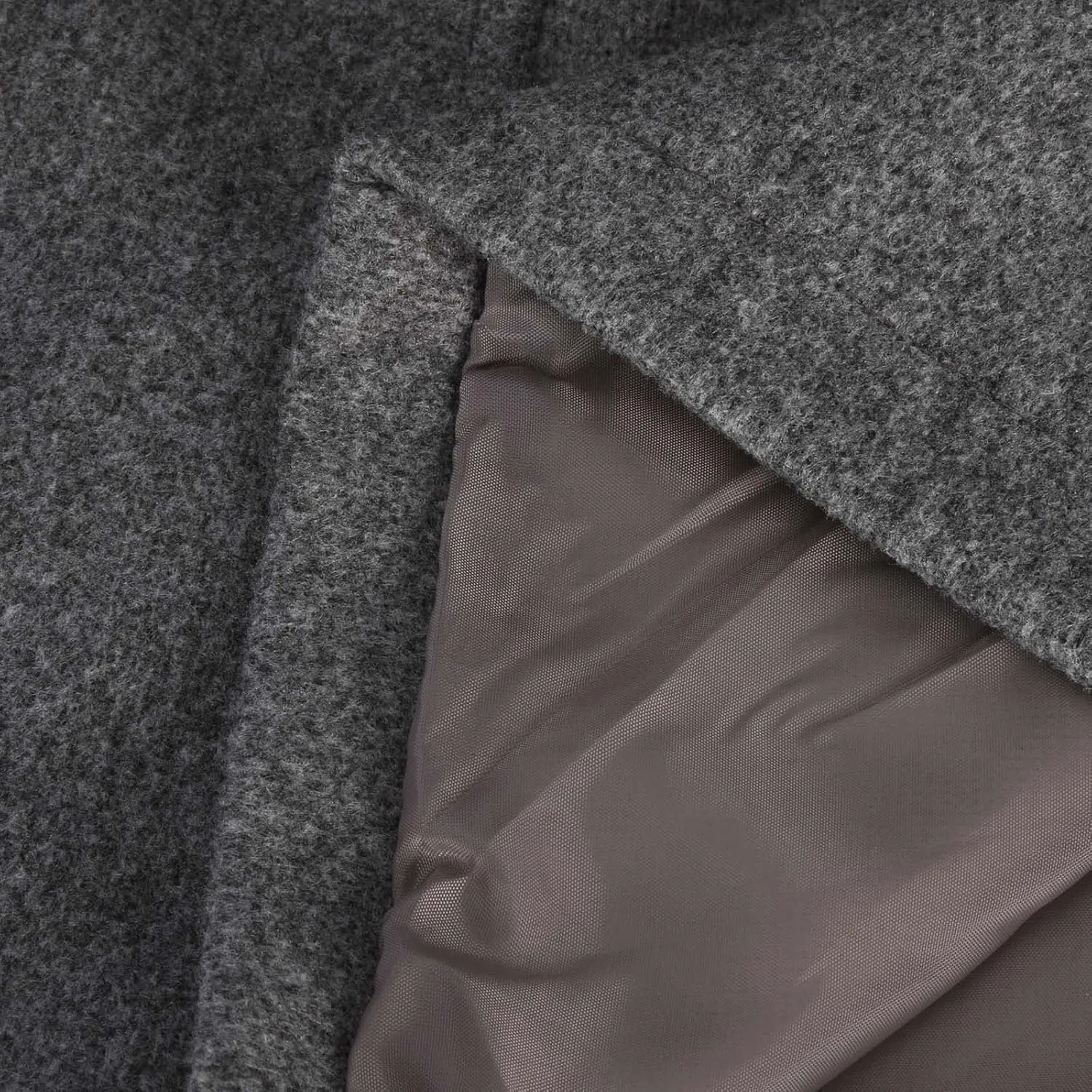 Women's Wool Blend Trench Coat Casual Single Breasted Pea Coat Thicken Stand Collar Mid Long Overcoat with Pocket
