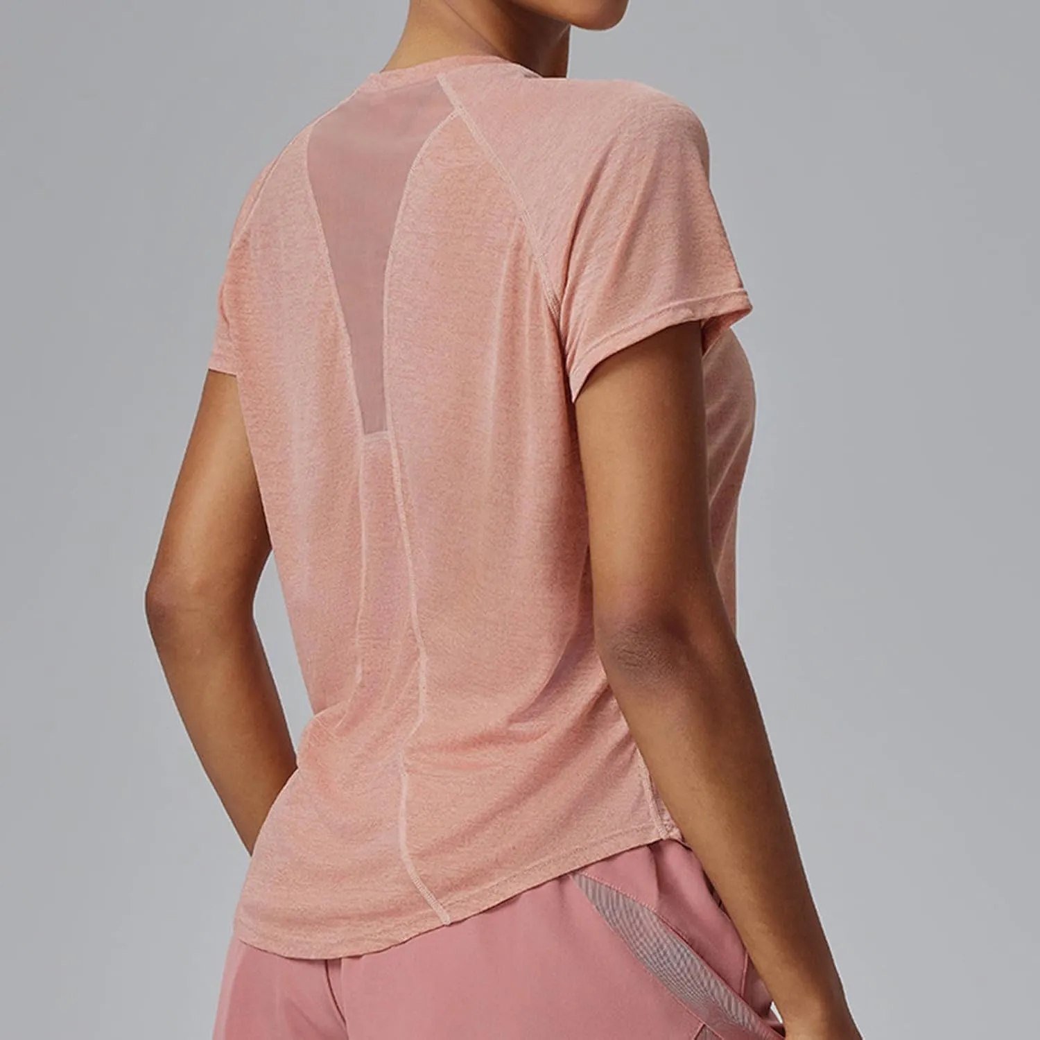 Women's Workout Shirts Short Sleeve Sports Tee Crew Neck Running Yoga Quick Dry Top 2025 Summer Vacation Blouses
