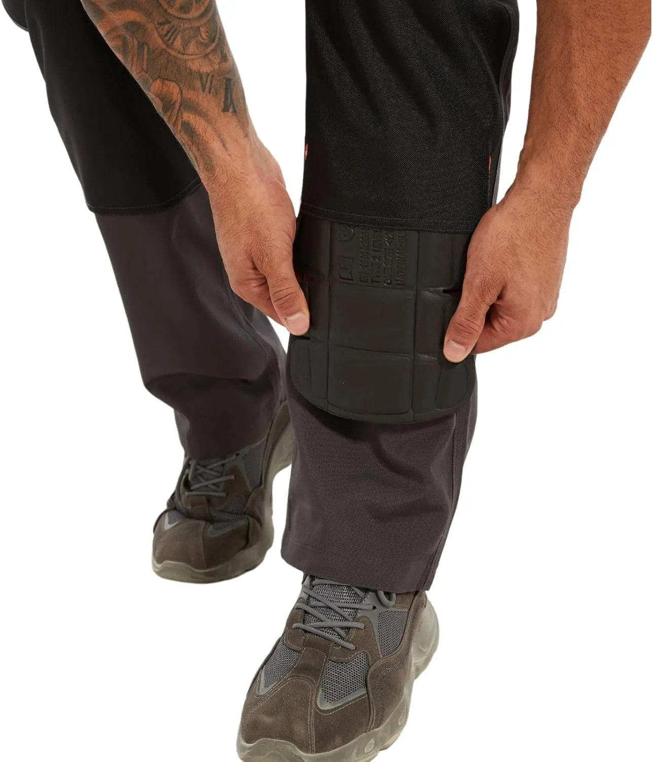 WORK IDEA Men's Rugged Work Pants Canvas Cargo Pants with Knee Pad Pockets