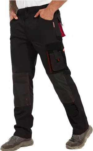 WORK IDEA Men's Rugged Work Pants Canvas Cargo Pants with Knee Pad Pockets