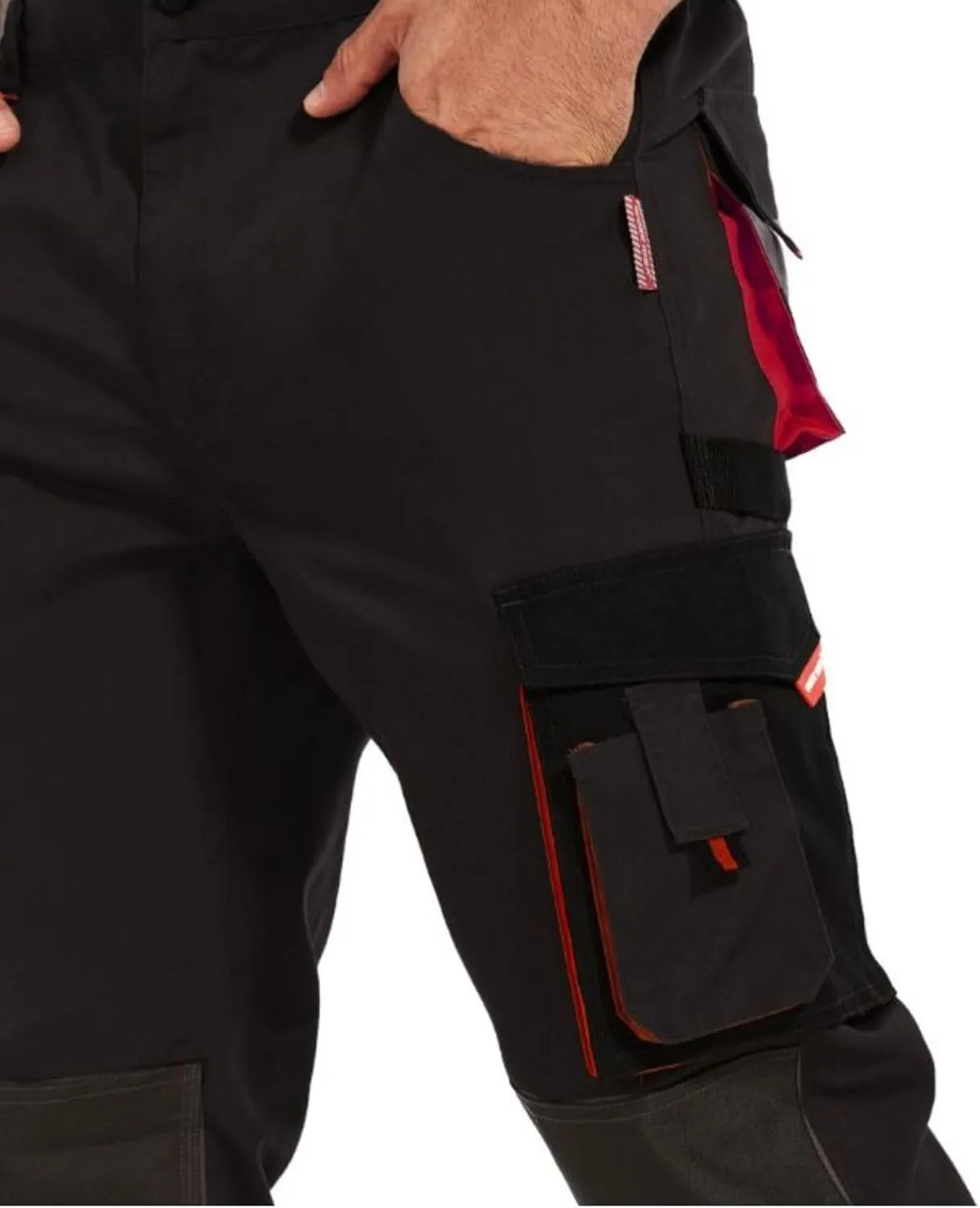WORK IDEA Men's Rugged Work Pants Canvas Cargo Pants with Knee Pad Pockets