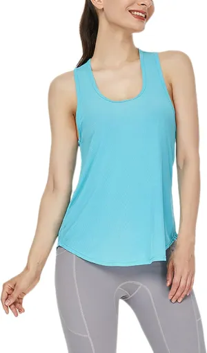 Workout Tank Tops for Women Racerback Tops Sleeveless Running Shirts Loose Athletic Gym Quick Dry Exercise Yoga Shirts