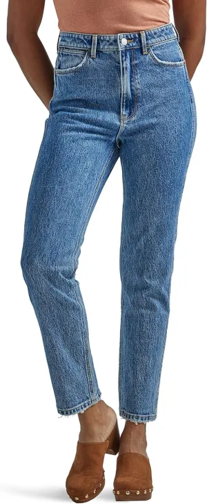 Wrangler Women's Tapered High-Rise Mom Jean