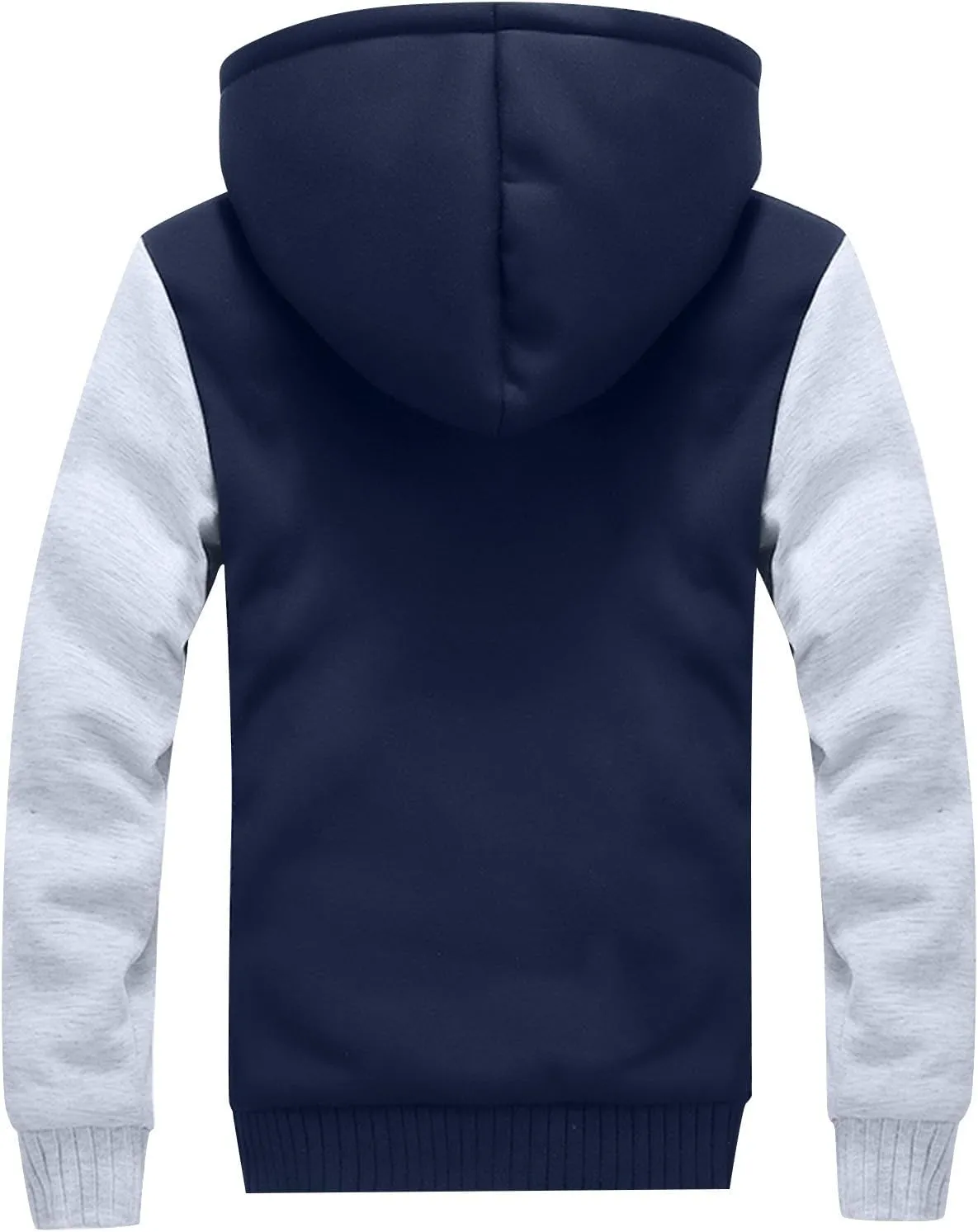 XIAXOGOOL Zipup Hoodie For Men Plus Size Fleece Jacket Heavyweight Sherpa Lined Hooded Sweatshirt Warm Thickened Winter Coat