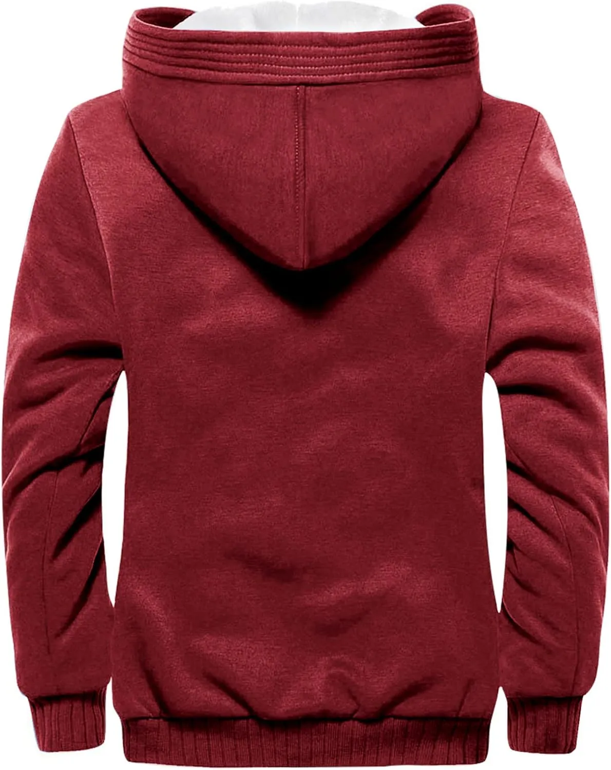 XIAXOGOOL Zipup Hoodie For Men Plus Size Fleece Jacket Heavyweight Sherpa Lined Hooded Sweatshirt Warm Thickened Winter Coat