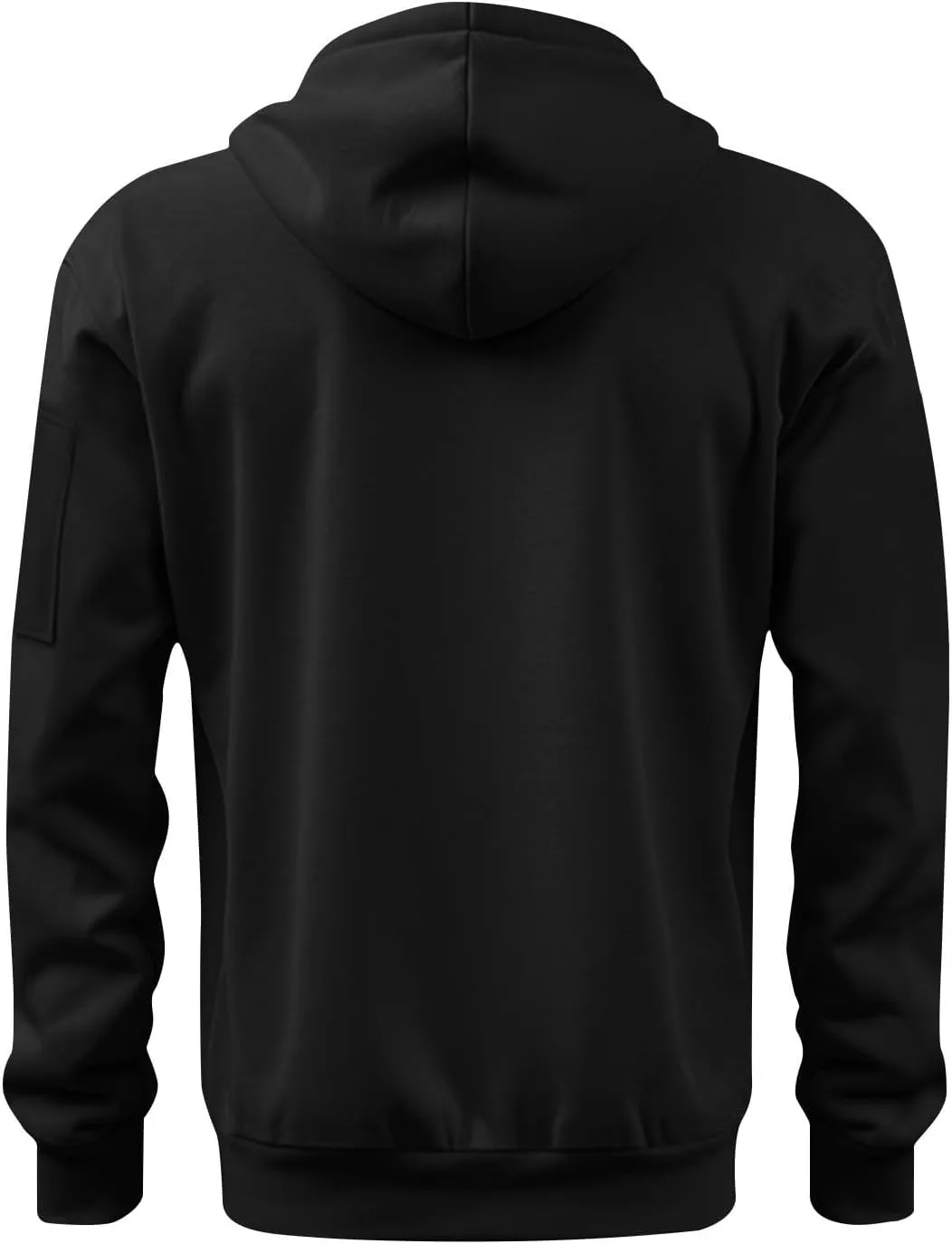 Zip Up Tactical Hoodies for Men Loose Fit Workout Fleece Jacket Big and Tall Cotton Hooded Sweatshirt with Pockets