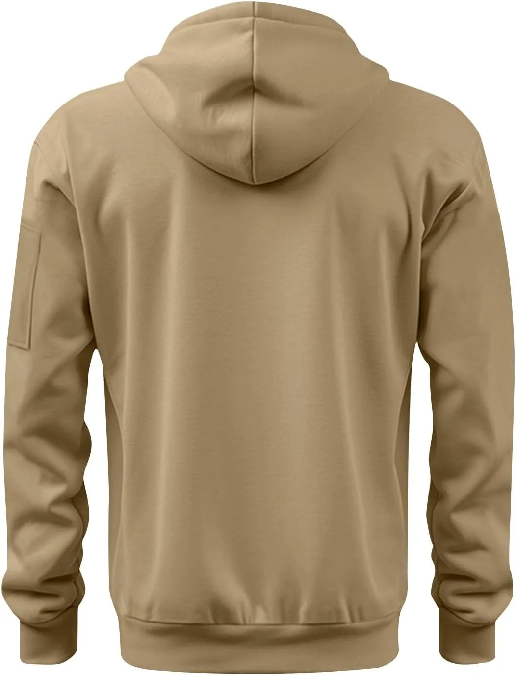 Zip Up Tactical Hoodies for Men Loose Fit Workout Fleece Jacket Big and Tall Cotton Hooded Sweatshirt with Pockets